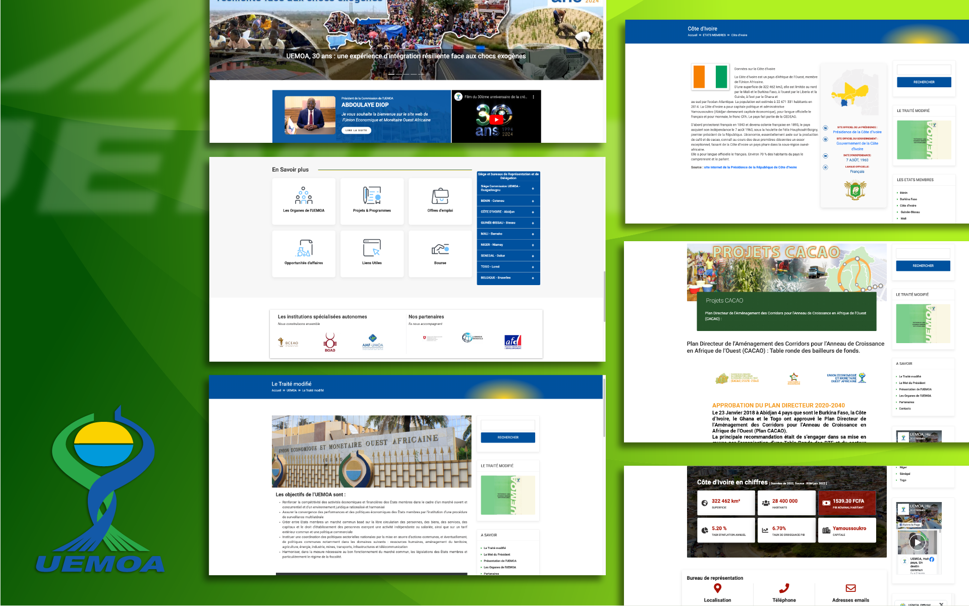 Portail web de la Commission de l'UEMOA