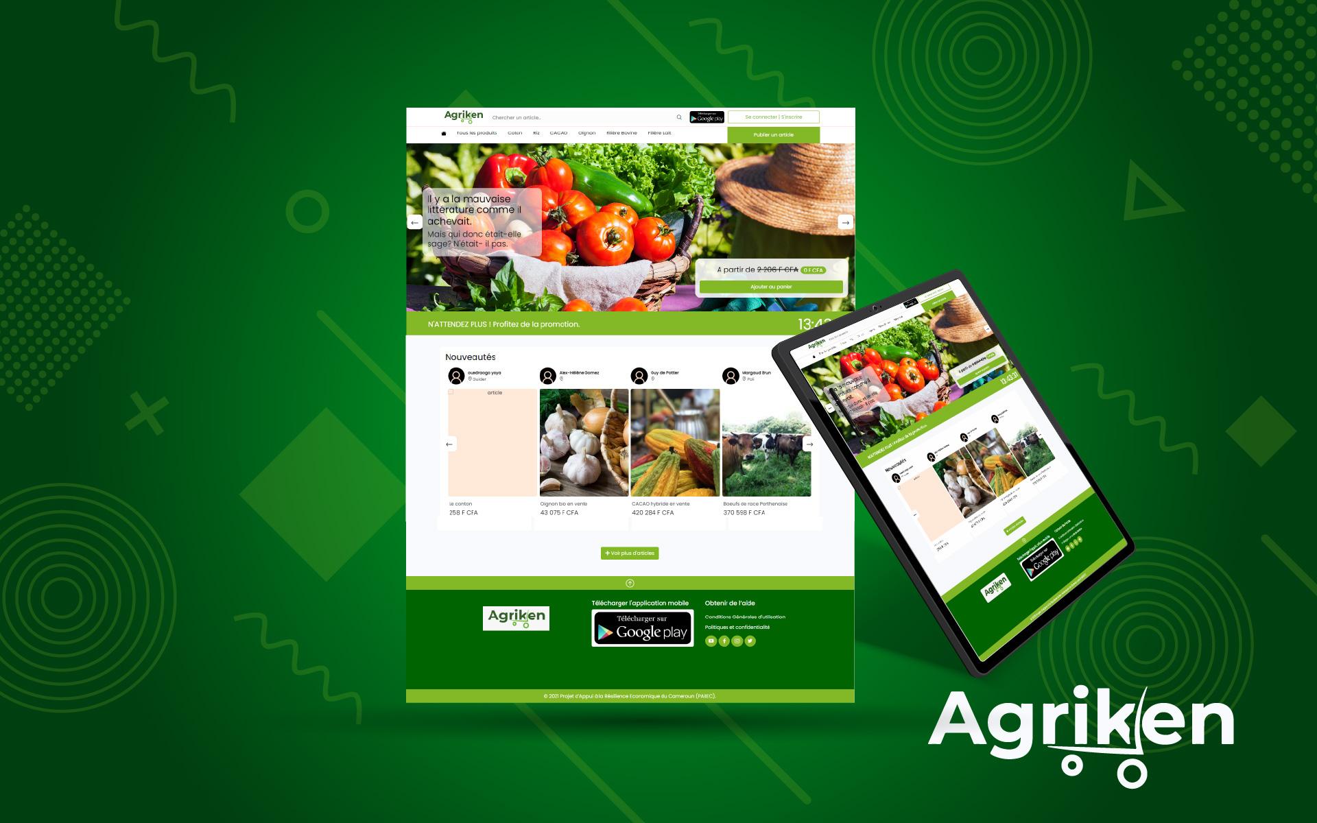 Une plateforme e-Marché de mise en relation entre l’offre et la demande de produits agricole.