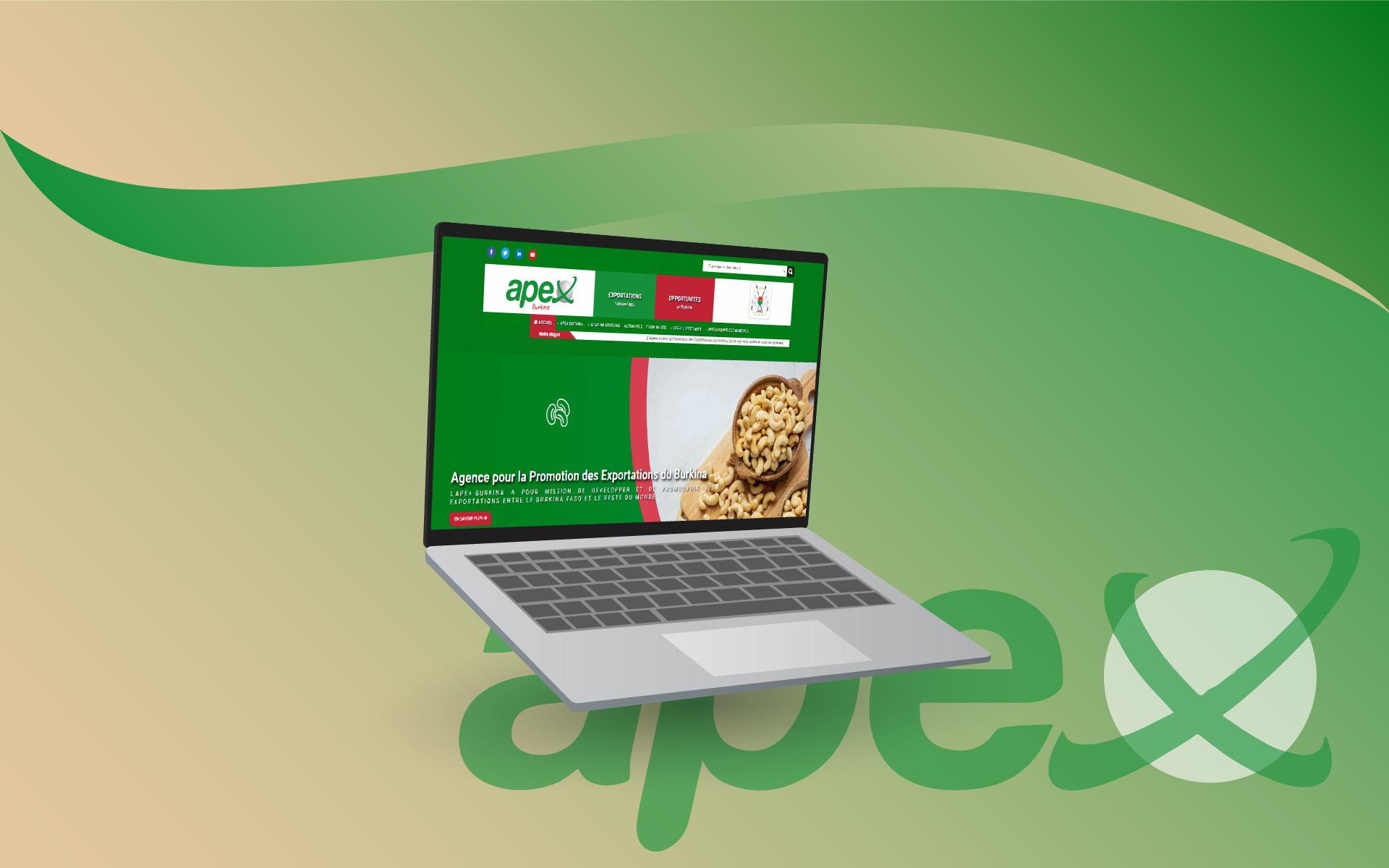 Portail web de l'APEX chargée de promouvoir les produits et services burkinabè sur les marchés national, régional et international